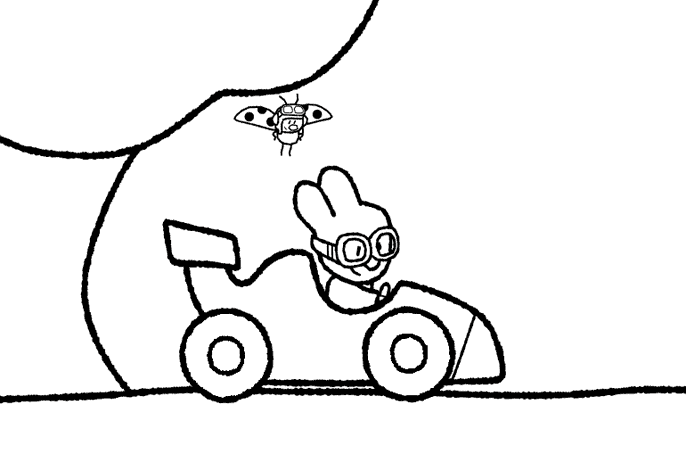 coloriage didou dessine une voiture de course